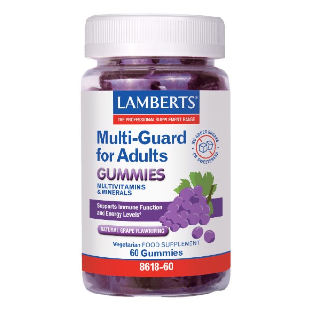 Lamberts Multi-Guard for Adults Gummies γεύση Σταφύλι 60 ζελεδάκια