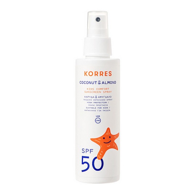 Korres Coconut & Almond Children's Sunscreen Spray for Face & Body SPF50 150ml