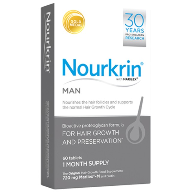 Nourkrin Man for Hair Growth 60 ταμπλέτες