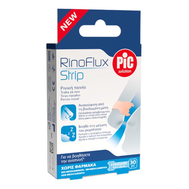 Pic Solution Rinoflux Nose Strips Standard 30 τεμάχια