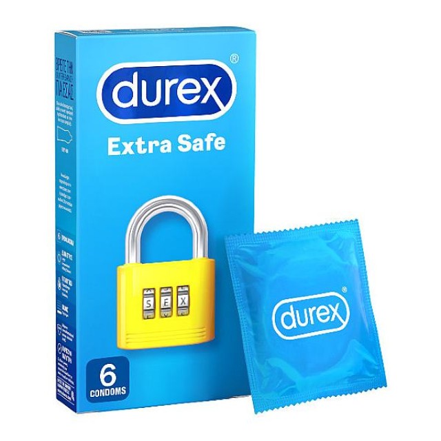 Durex Προφυλακτικά Extra Safe 6 τεμάχια