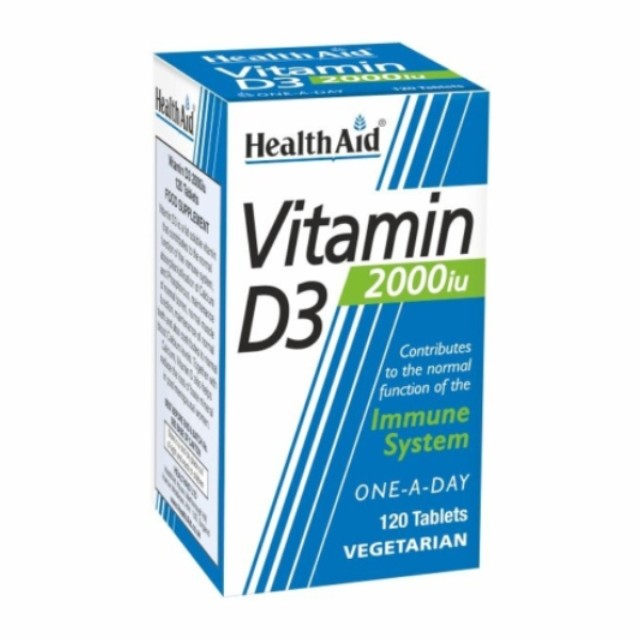 Health Aid Vitamin D3 2000iu 120 ταμπλέτες