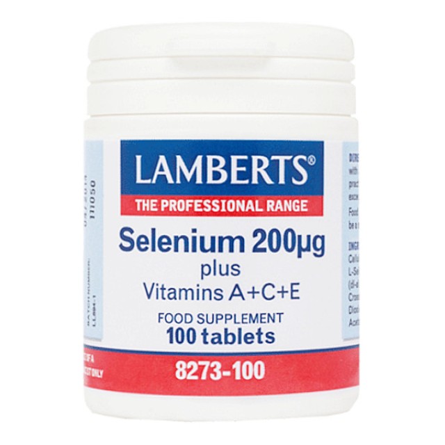 Lamberts Selenium 200μg Plus Vitamins A, C, E 100 ταμπλέτες