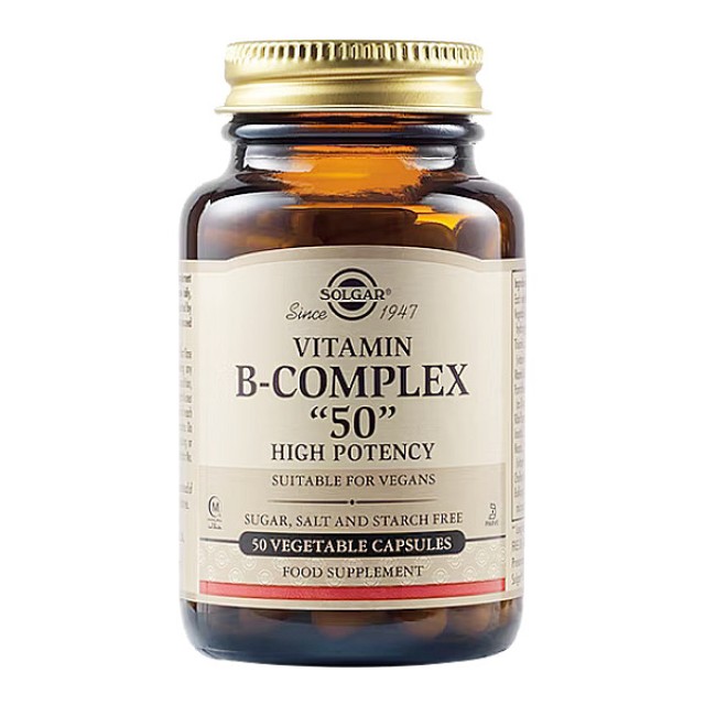 Solgar Vitamin B-Complex 50 High Potency 50 phytocapsules