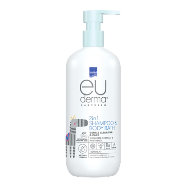 Intermed Euderma Babyderm 2 in 1 Shampoo and Body Bath 500ml