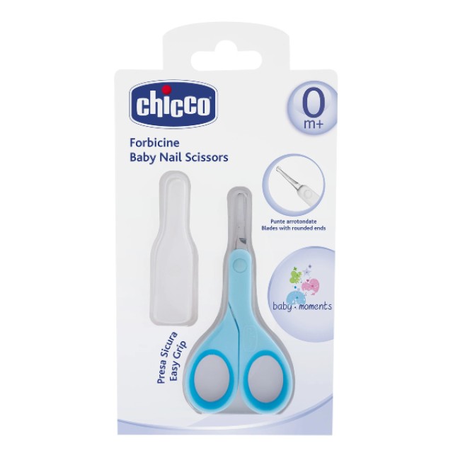 Chicco Safety Scissors With Case Blue 0m+ 1 piece