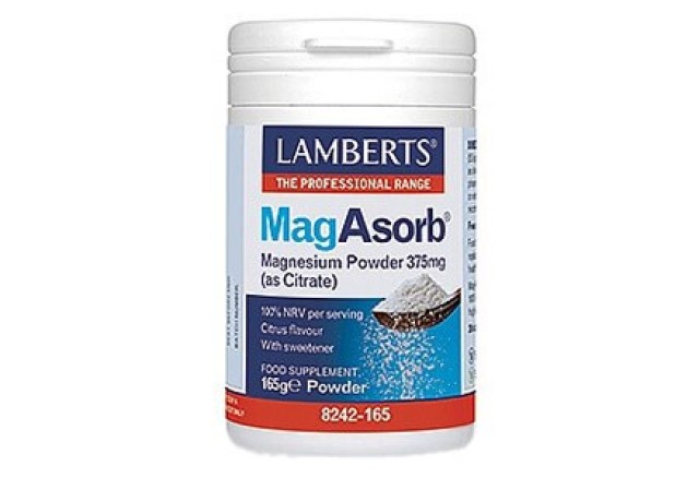 Lamberts Mag Asorb Magnesium Powder 375mg (as Citrate) 165gr
