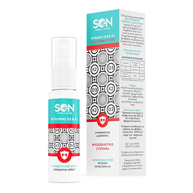 SON Vitamins D3 & K2 Liposomal Spray 30ml