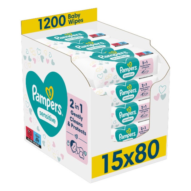 Pampers Sensitive Wipes 1200 τεμάχια