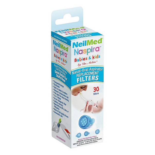 Neilmed Naspira Babies & Kids Replacement Nasal Aspirator Filters 30 pieces