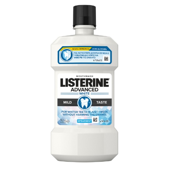 Listerine Advanced White Mild Taste Oral Solution 250ml