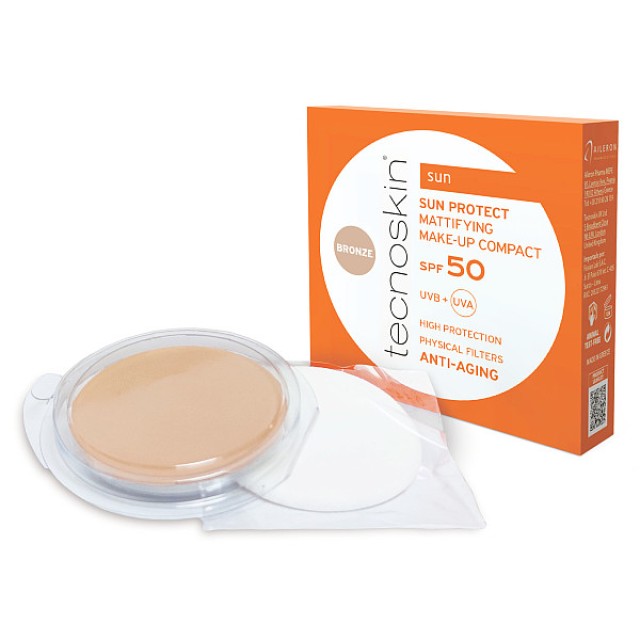 Tecnoskin Sun Protect Mattifying Make-Up Compact SPF50 Bronze Refill 10g
