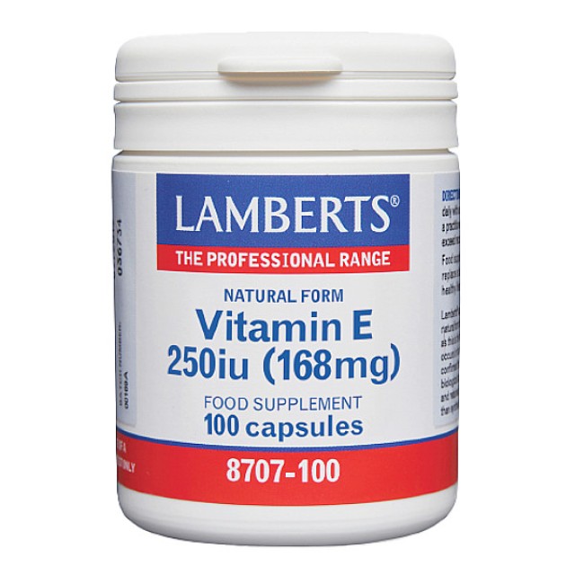 Lamberts Natural Form Vitamin E 250iu 100 capsules