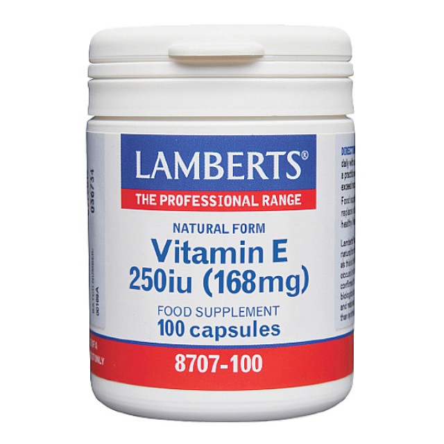 Lamberts Natural Form Vitamin E 250iu 100 κάψουλες