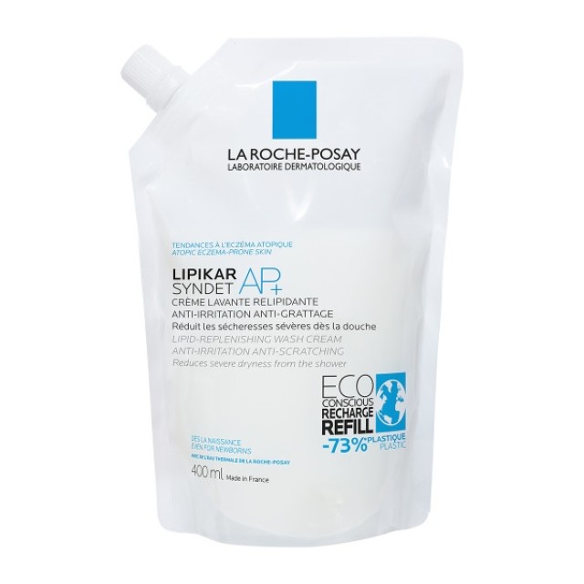 La Roche Posay Lipikar Syndet AP+ Refill Κρεμώδες Αφρόλουτρο Για Το Ξηρό Δέρμα Με Τάση Ατοπίας 400ml