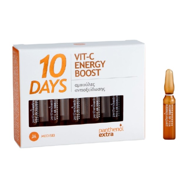 Panthenol Extra 10 Days Vit-C Energy Boost Antioxidant Ampoules 10x2ml