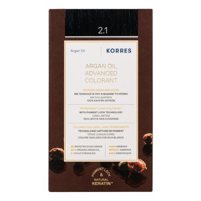 Korres Argan Oil Advanced Colorant 2.1 Blue Black