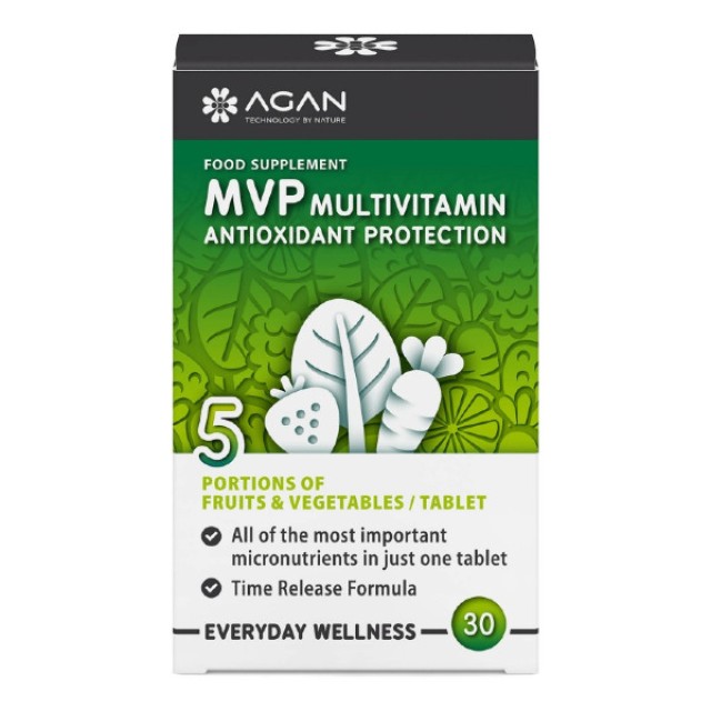 Agan MVP Multivitamin Antioxidant Protection 30 ταμπλέτες