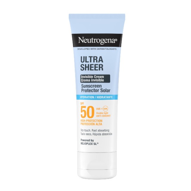 Neutrogena Ultra Sheer Sunscreen Invisible Cream Hydration SPF50 50ml