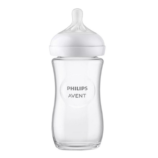 Philips Avent Μπιμπερό Γυάλινο Natural Response 1m+ 240ml