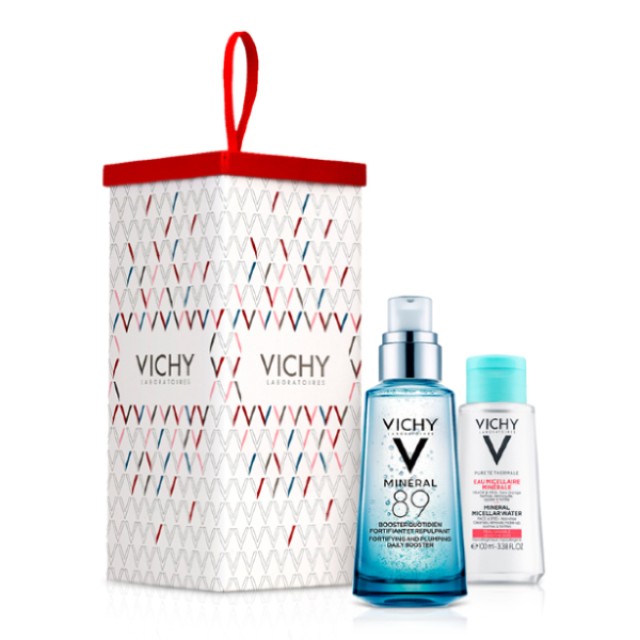 Vichy Xmas Set Mineral 89 Booster 50ml & Δώρο Mineral Micellaire Water 100ml & Συλλεκτικό Μεταλλικό Κουτί