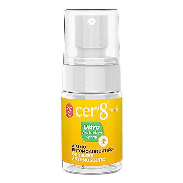 Cer8 Ultra Protection Mini Άοσμο Εντομοαπωθητικό Spray 30ml