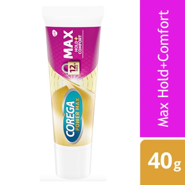 Corega Max Hold+Comfort Στερεωτική Κρέμα Τεχνητής Οδοντοστοιχίας για Συγκράτηση και Άνεση 40g