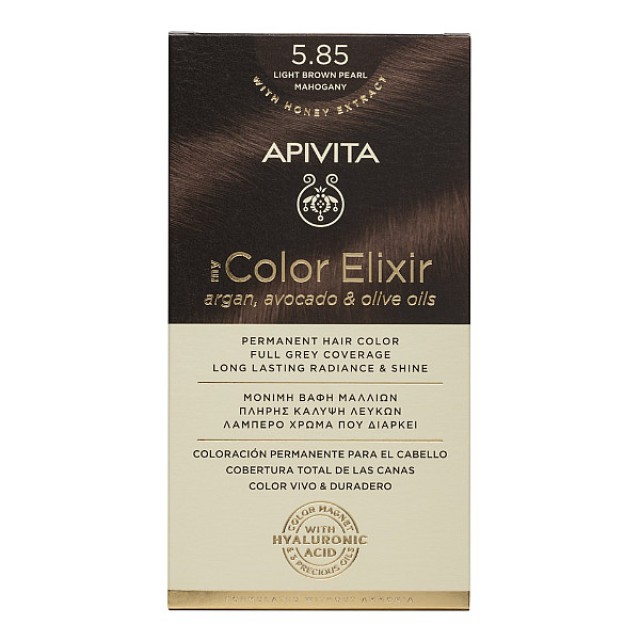 Apivita My Color Elixir 5.85 Light Brown Pearl Mahogany