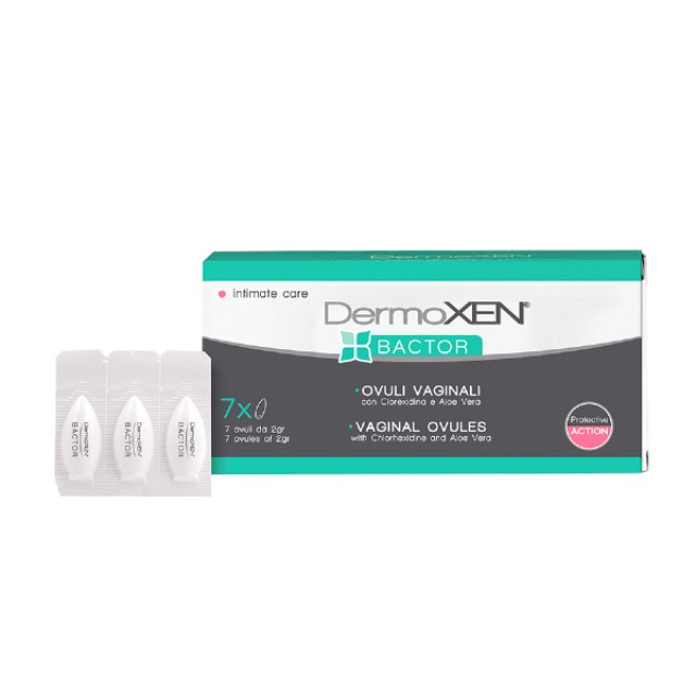 DermoXEN Bactor Vaginal Ovules 7 κολπικά υπόθετα