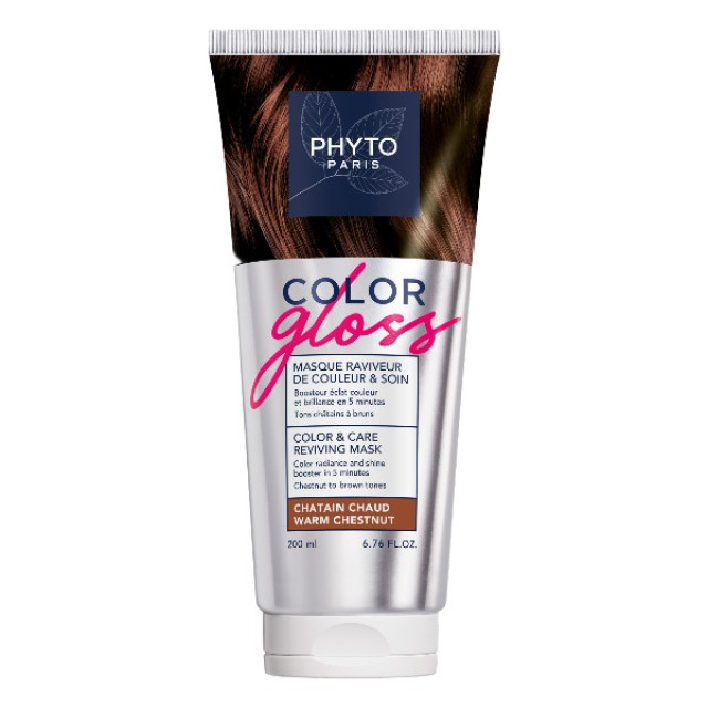 Phyto Color Gloss Color and Care Reviving Mask Warm Chestnut 200ml
