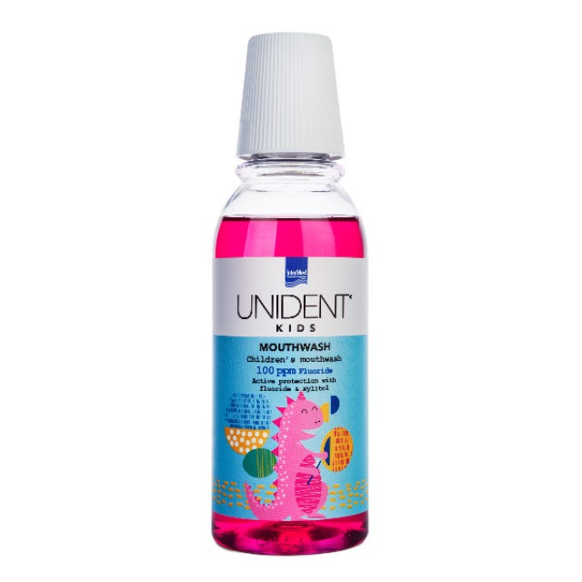 Intermed Unident Kids Mouthwash γεύση Τσιχλόφουσκα 250ml