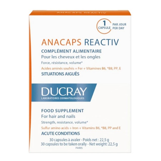 Ducray Anacaps Reactiv Reactional Hair Loss Supplement 30 κάψουλες