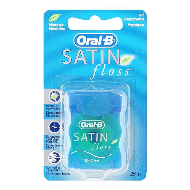 Oral-B Satin Floss Dental Floss Mint flavor 25m