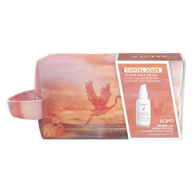 Vichy Capital Soleil UV-Age Daily SPF50 40ml & & Mineral 89 Booster Cream 15ml & Νεσεσέρ