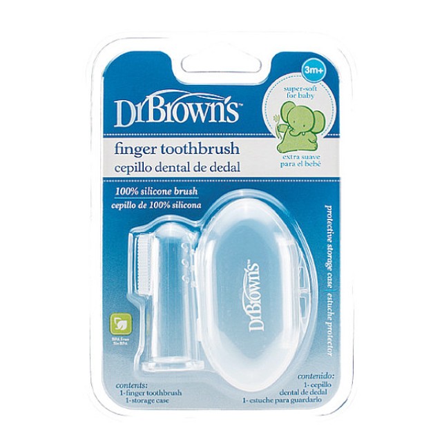 Dr. Brown's Βρεφική Δακτυλική Οδοντόβουρτσα Σιλικόνης 1 τεμάχιο