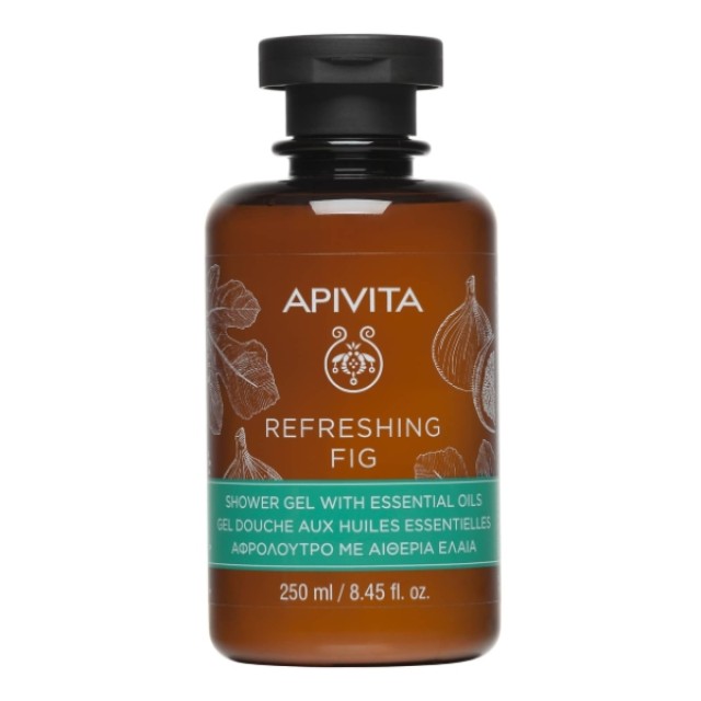 Apivita Refreshing Fig Shower Gel Shower Gel With Essential Oils 250ml