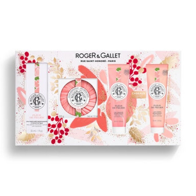 Roger & Gallet Eau parfumée bienfaisante Set Fleur de Figuier Άρωμα 30ml & Σαπούνι 100g & Αφρόλουτρο 50ml & Λοσιόν 50ml