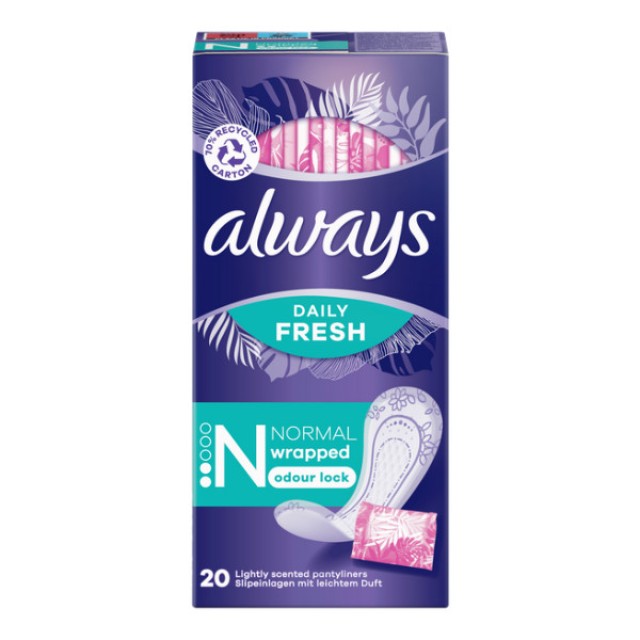 Always Daily Fresh Normal Wrapped 20 τεμάχια