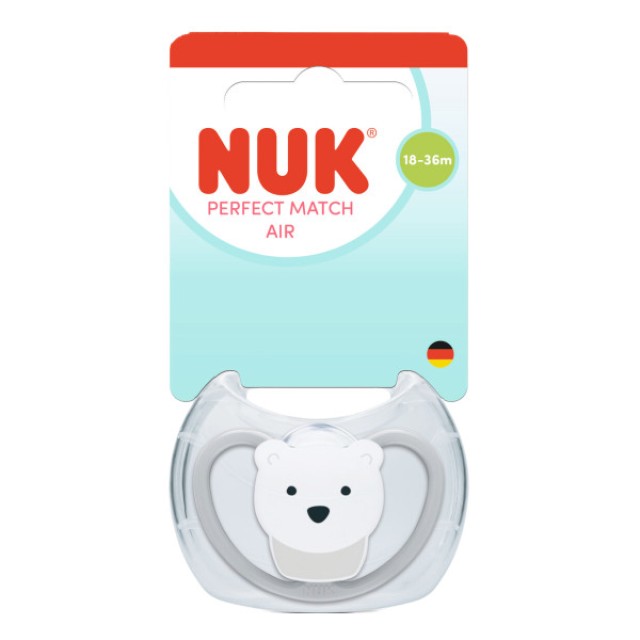 Nuk Perfect Match Air Silicone Soother 18-36m Bear 1 τεμάχιο