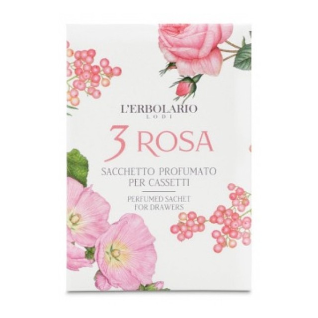 L'Erbolario 3 Rosa Αρωματικό για Συρτάρια 1 τεμάχιο