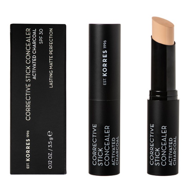 Korres Ενεργός Άνθρακας Διορθωτικό Concealer SPF30 ACS2 3.5g