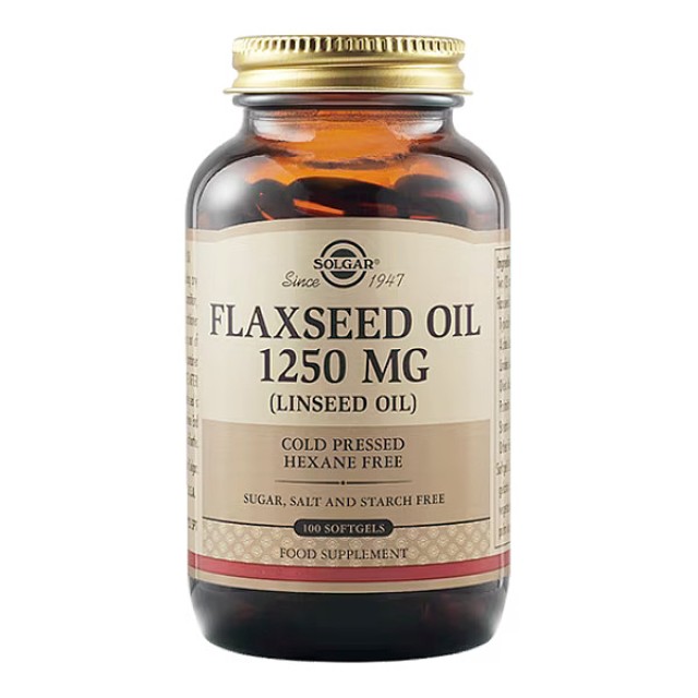 Solgar Flaxseed Oil 1250mg 100 μαλακές κάψουλες