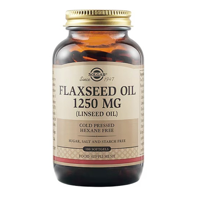 Solgar Flaxseed Oil 1250mg 100 μαλακές κάψουλες