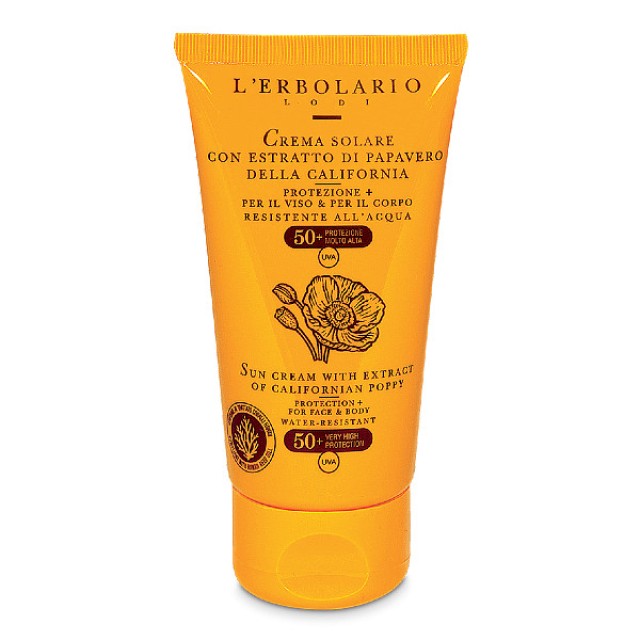L'Erbolario Sun Cream with Extract of Californian Poppy SPF50 75ml