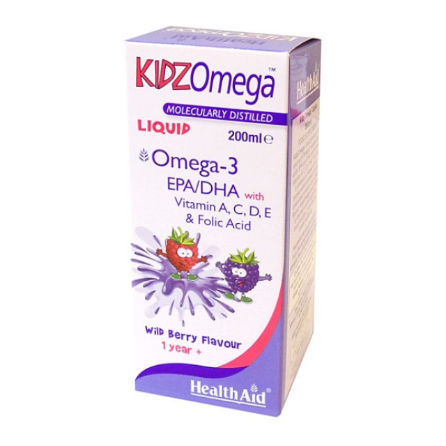 Health Aid Kidz Omega Liquid γεύση Wild Βerry 200ml