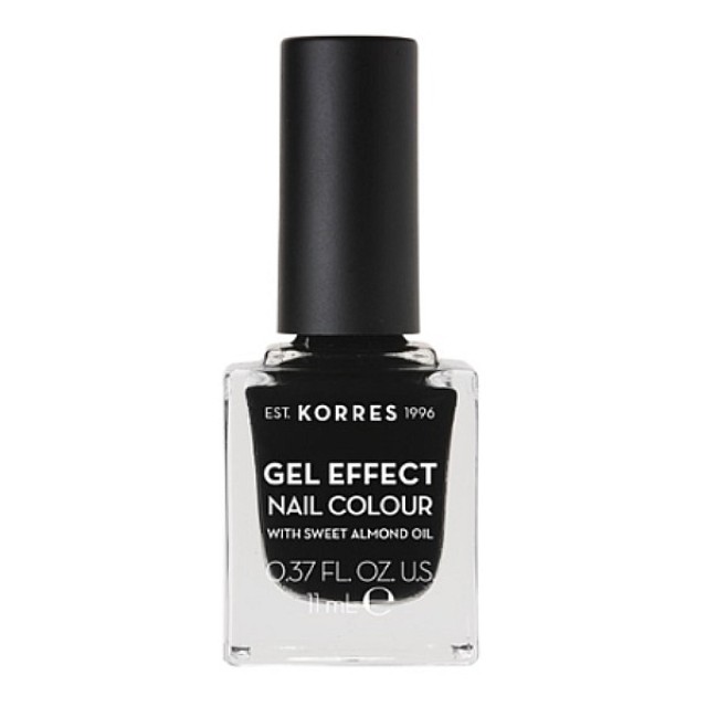 Korres Gel Effect Nail Colour 100 Black 11ml