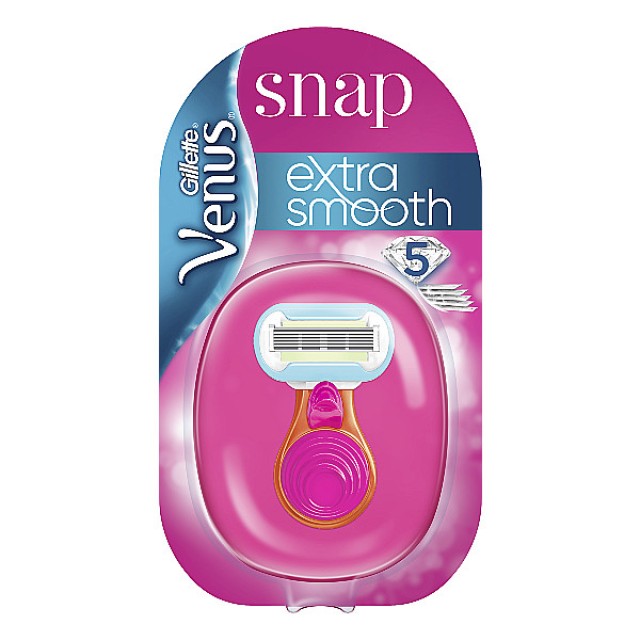 Gillette Venus Snap Extra Smooth Cosmo Pink Γυναικεία Ξυριστική Μηχανή & 1 Ανταλλακτική Κεφαλή