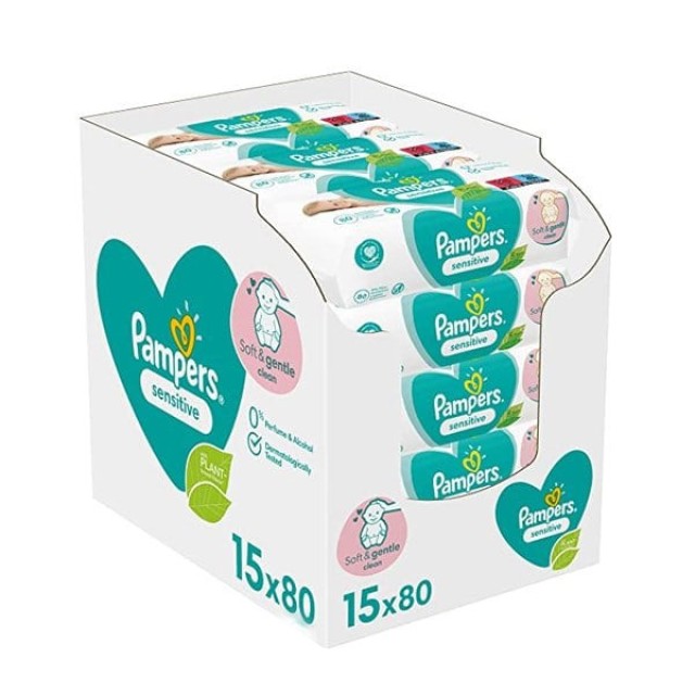 Pampers Wipes Sensitive 1200 τεμάχια