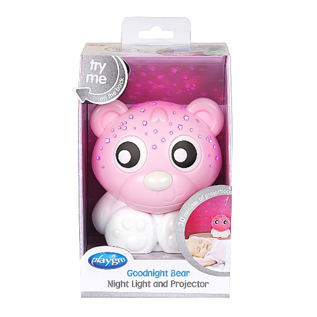 Playgro Goodnight Bear Night Light and Projector Pink 1 τεμάχιο