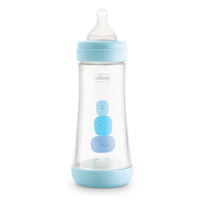 Chicco Perfect 5 Πλαστικό Μπιμπερό Σιέλ 4m+ 300ml